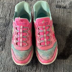 Skechers Heart Lights Pink and Teal Sneakers